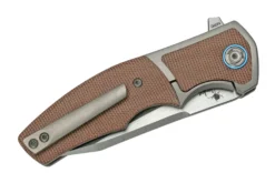 Reate Mini Crossroads M390, Brown Micarta MCR-BRM Couteau De Poche, Kirby Lambert Design -Meilleurs Couteaux RT MCR BRM 05 reate scaled