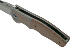 Reate Mini Crossroads M390, Brown Micarta MCR-BRM Couteau De Poche, Kirby Lambert Design -Meilleurs Couteaux RT MCR BRM 06 reate scaled