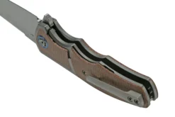 Reate Mini Crossroads M390, Brown Micarta MCR-BRM Couteau De Poche, Kirby Lambert Design -Meilleurs Couteaux RT MCR BRM 08 reate scaled