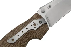 Viper Rhino 1, V5903IM, Stonewash Elmax, Couteau De Poche Brown Burlap Micarta, Fabrizio Silvestrelli Design -Meilleurs Couteaux VPV5903IM 05 viper scaled