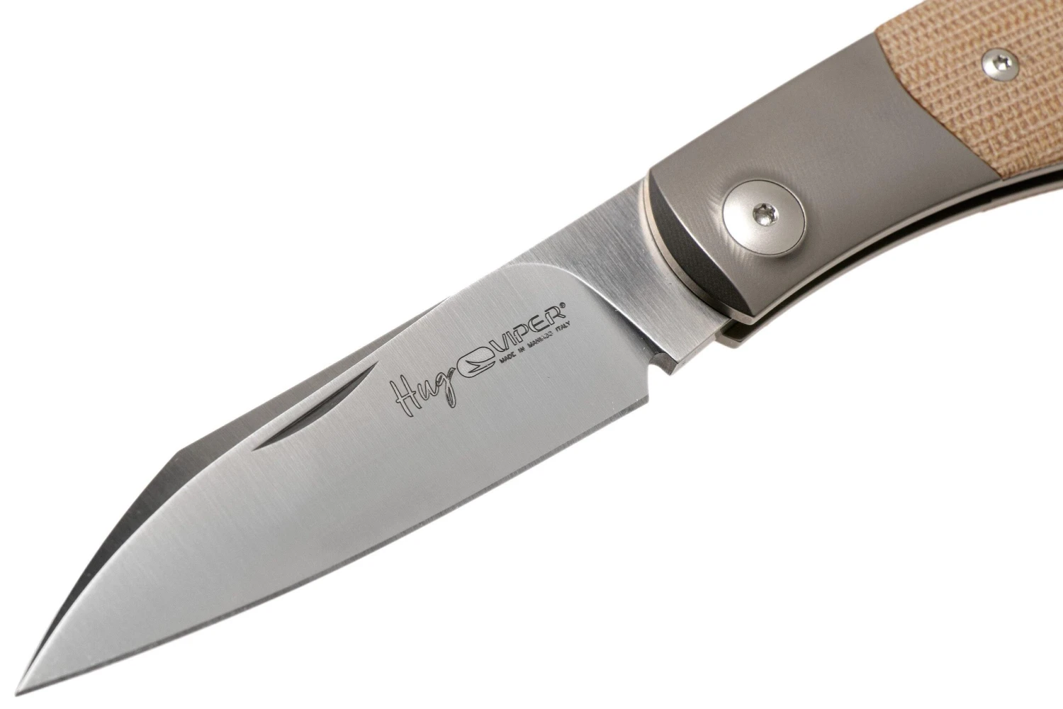 Viper Hug 2 V5994CN Natural Canvas Micarta Couteau De Poche, Sacha Thiel Design 3 Viper Hug 2 V5994CN Natural Canvas Micarta Couteau De Poche, Sacha Thiel Design – Image 3