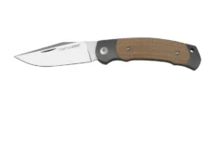 Viper Twin, V6002CN, Satin M390, Couteau De Poche Natural Canvas Micarta, Fabrizio Silvestrelli Design