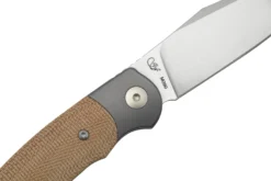 Viper Twin, V6002CN, Satin M390, Couteau De Poche Natural Canvas Micarta, Fabrizio Silvestrelli Design -Meilleurs Couteaux VPV6002CN 05 viper scaled