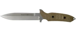 Viper Fearless VT4018CG Sleipner Stonewashed, Green Canvas Micarta, Couteau Fixe, Rumici Design