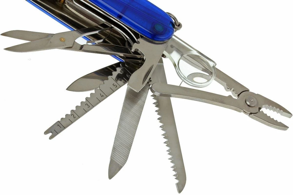 Victorinox Swisschamp Transparent Bleu 1.6795.T2 Couteau Suisse 2 Victorinox Swisschamp Transparent Bleu 1.6795.T2 Couteau Suisse – Image 2