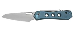 WE Knife Vision R 21031-3 Blue Titanium, Silver Bead Blasted Couteau De Poche, Snecx Design