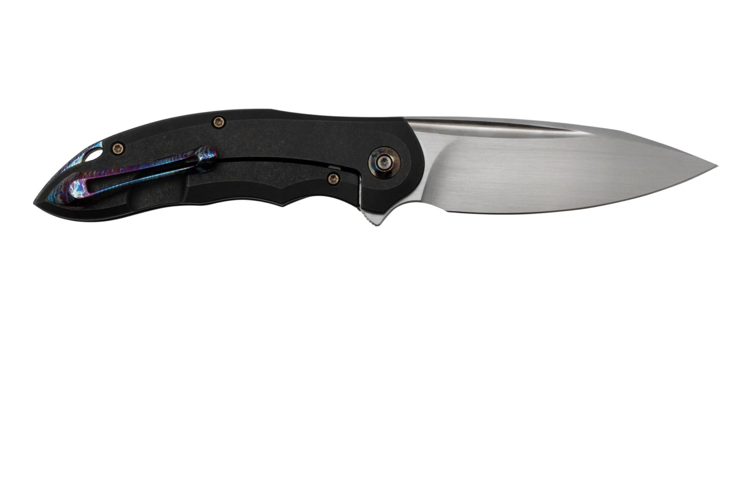 WE Knife Makani WE21048B-3, Black Titanium, Flamed Titanium Inlay, CPM 20CV Couteau De Poche 2 WE Knife Makani WE21048B-3, Black Titanium, Flamed Titanium Inlay, CPM 20CV Couteau De Poche – Image 2